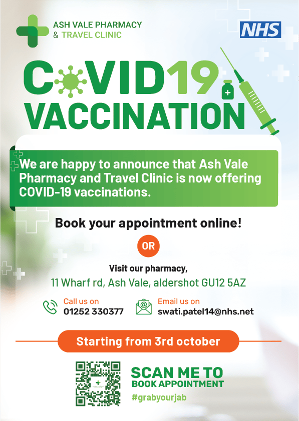 Ash Vale Pharmacy Launches COVID-19 Vaccinations – Book Your Appointment Now!