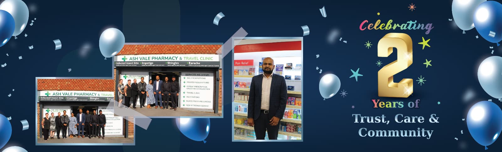 2 Years of Care, Community & Commitment – Ash Vale Pharmacy & Travel Clinic